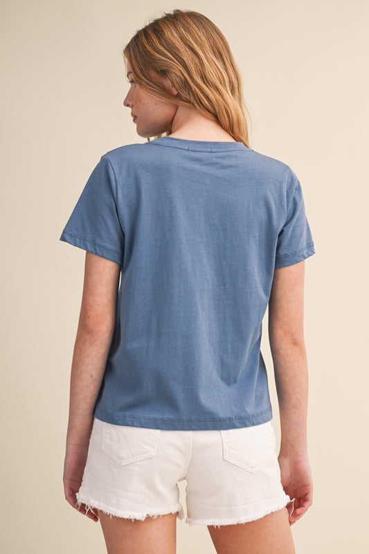 Amalfi Coast Embroidery Tee