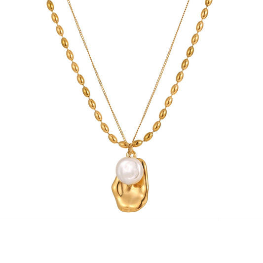Angie Layered Pearl Necklace