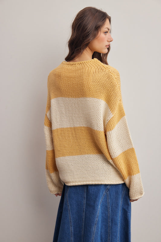 Lorna Chunky Stripe Knit Sweater