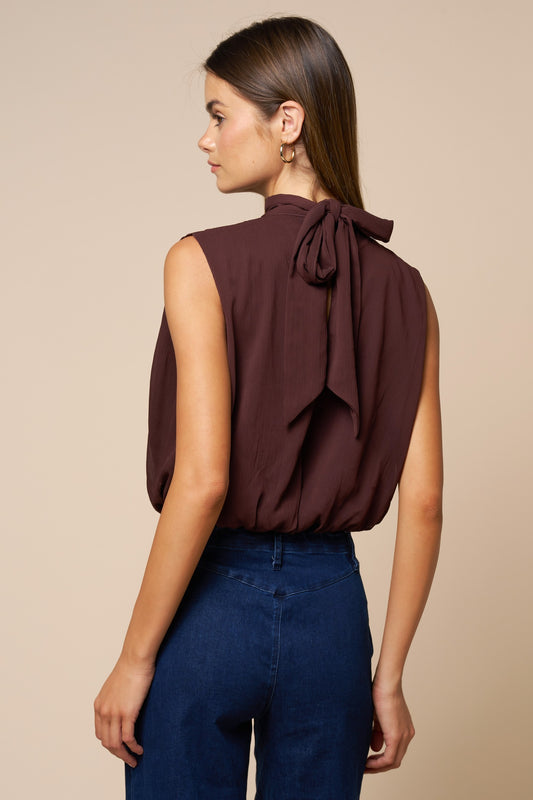 Taylor Mock Neck Sleeveless Top