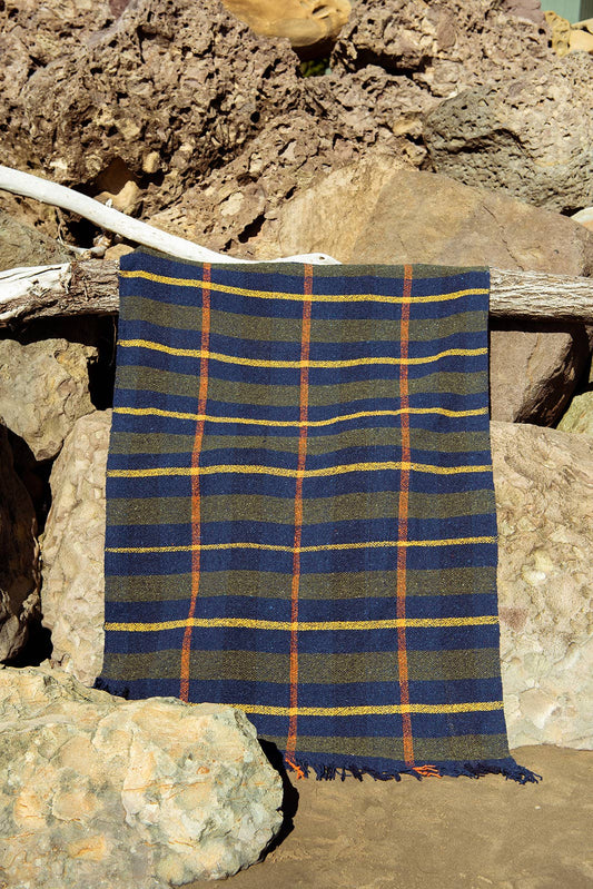Pacific Plaid - Recycled Throw - Western Style Plaid Blanket