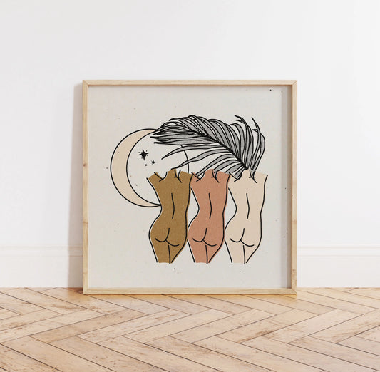 Cute Booties Print 12x12