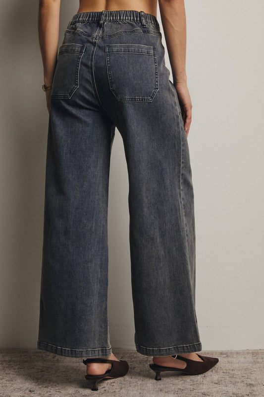 Scout Wide-Leg Stretch Denim Jeans
