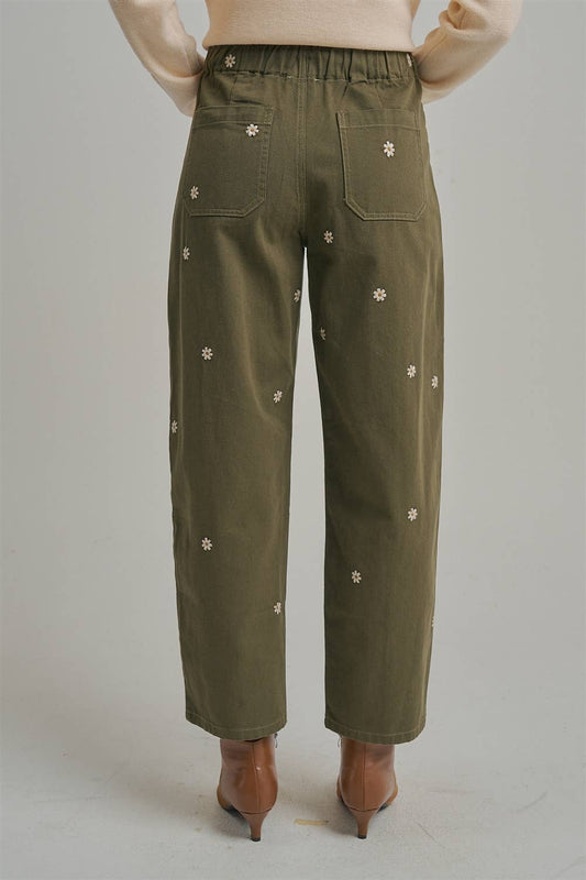 Kristin Embroidered Relaxed Pants