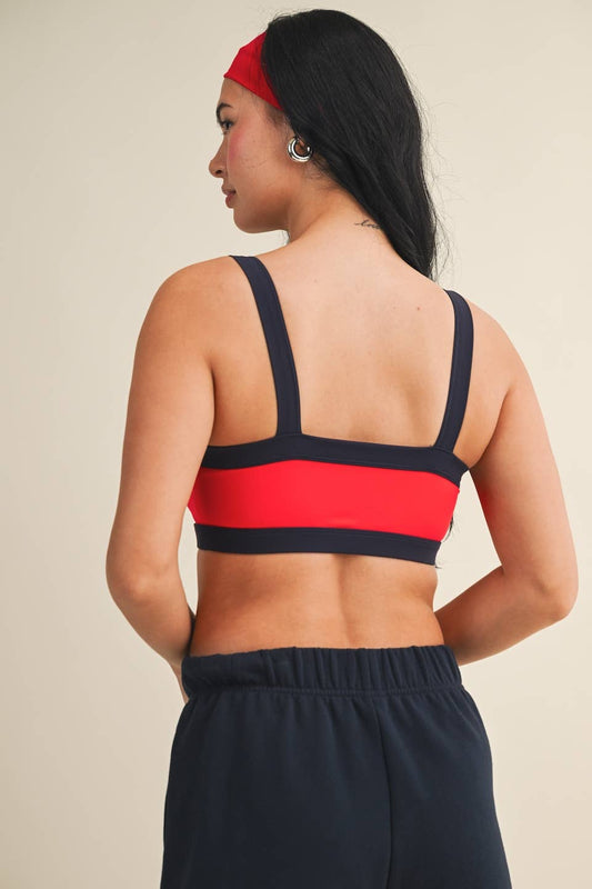 Sierra Contrast Block Sports Bra