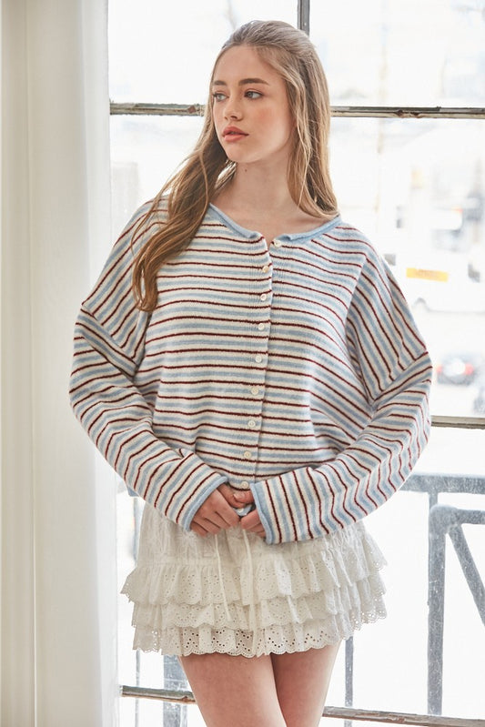 Fiona Striped Cardigan