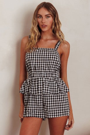 Angelica Gingham Romper