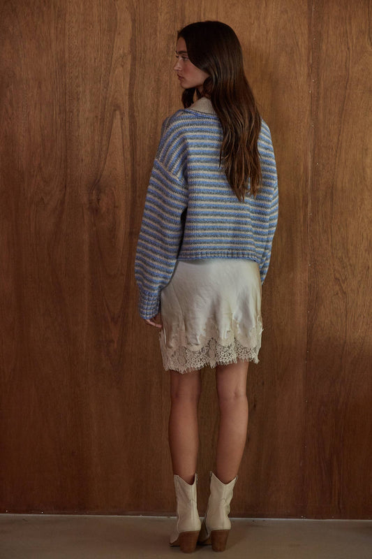 Margot Striped Knit Cardigan