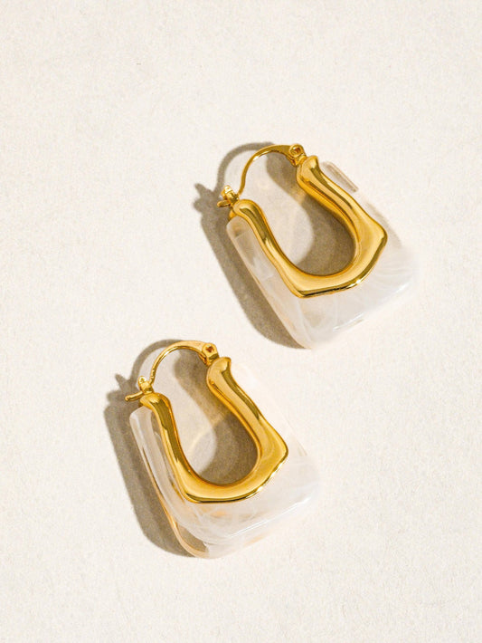 Talia 18K Gold U-Shaped Boho Hoop Earrings