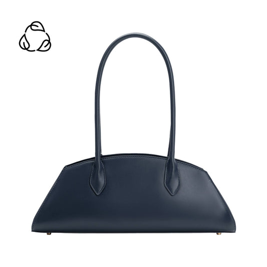 Birdie Navy Recycled Vegan Leather Shoulder Bag