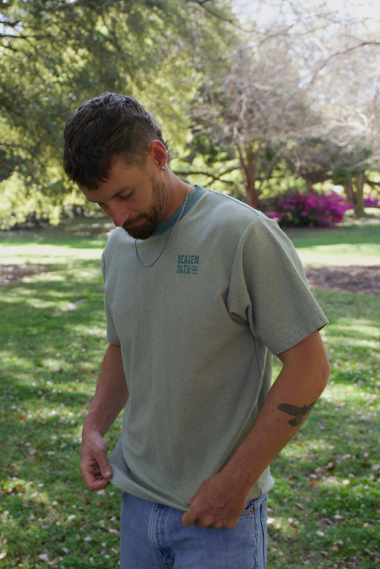 Vintage Wash Cotton Striped Tee