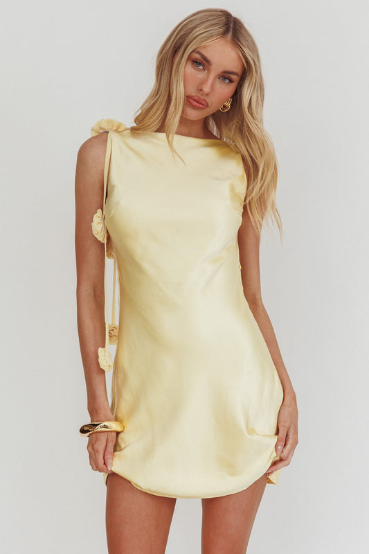 Amelia Boat Neck Floral Mini Dress