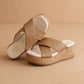 The Fresno Raffia Platform Sandal - Camel