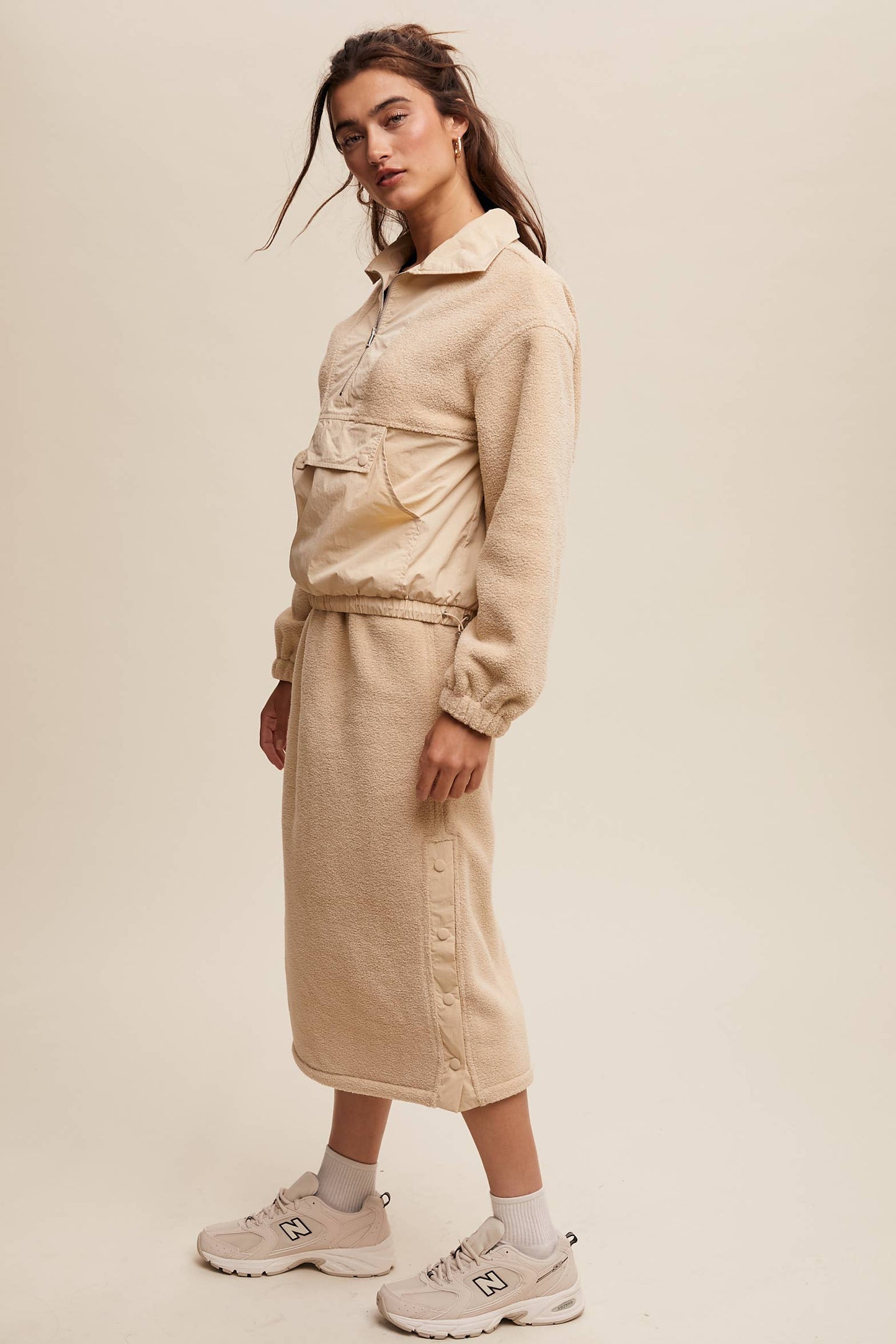 Janie Fleece Midi Skirt