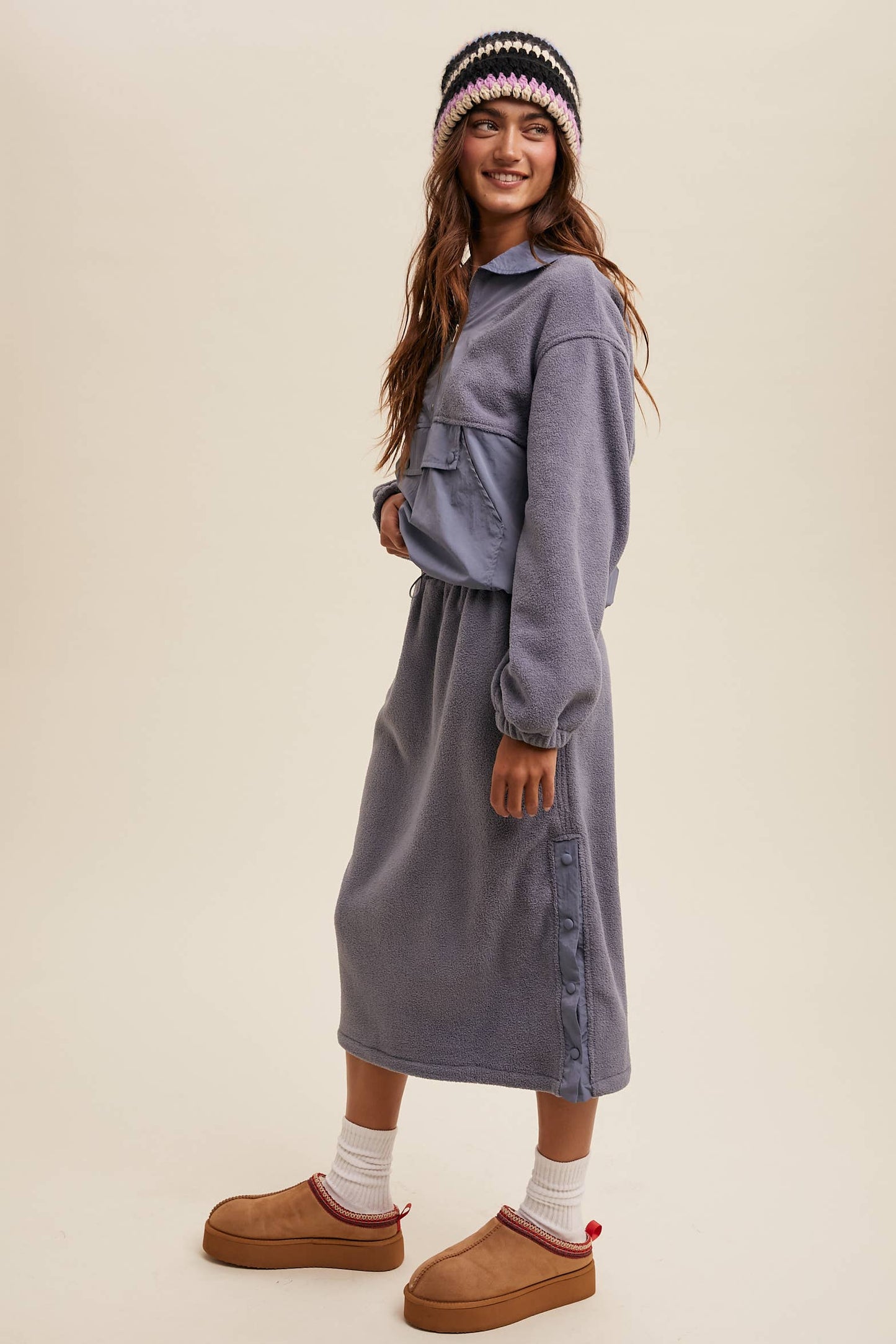 Janie Fleece Midi Skirt