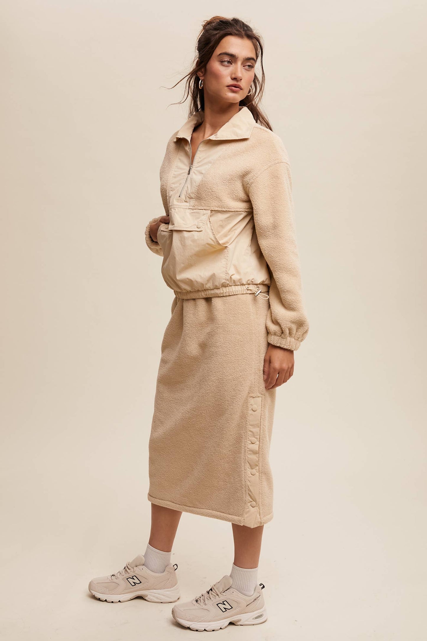 Janie Fleece Midi Skirt