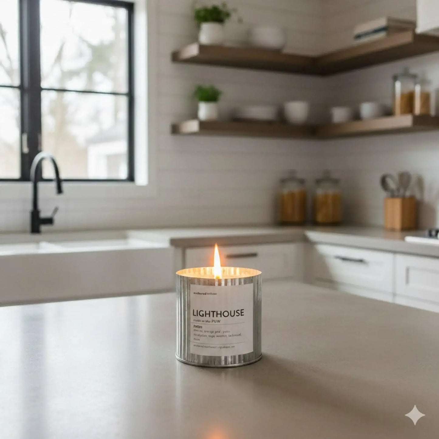 Beach Vibes Rustic Wood Wick Candle