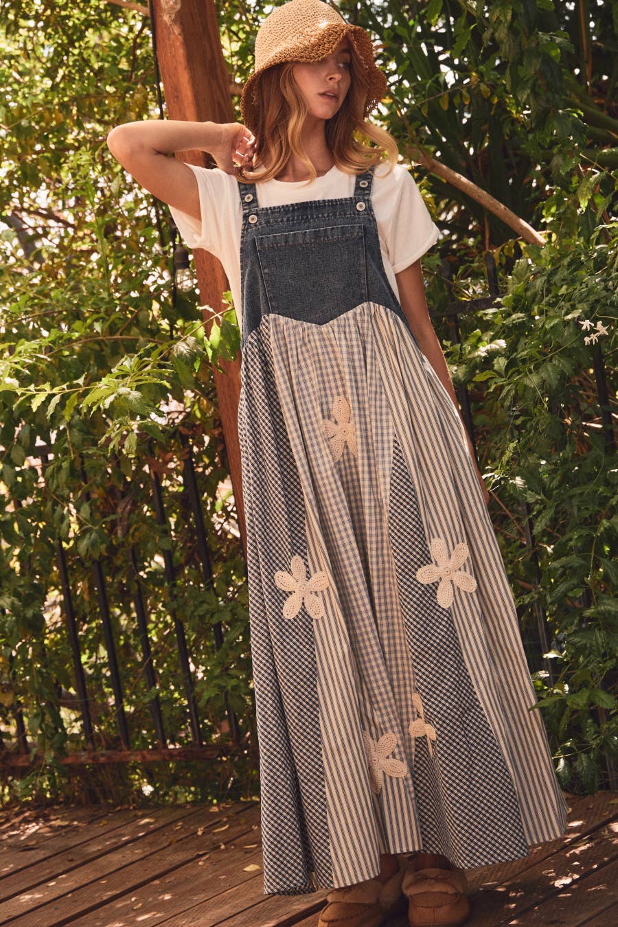 Hawthorn Stripe Patchwork Overall Dress
