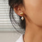 Aurillac 18K Gold Non-Tarnish Petite Shell Pearl Earrings