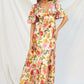 Gift Of Love Flutter Sleeve Plunging Maxi Dress