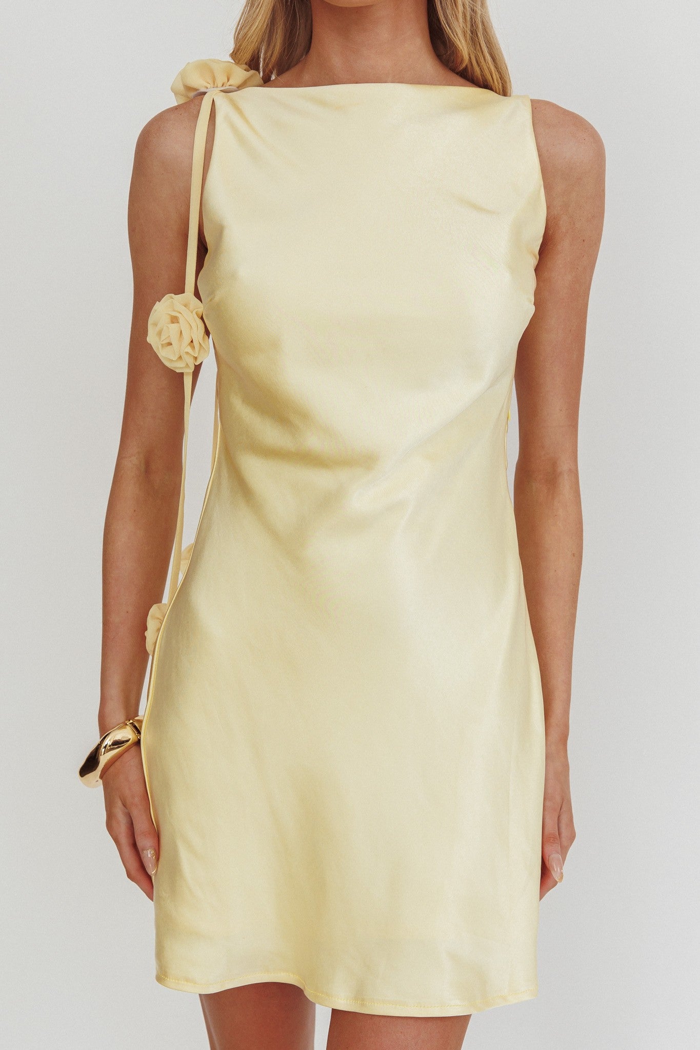 Amelia Boat Neck Floral Mini Dress