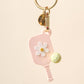 Pickleball Paddle Keychain - Blush Pink