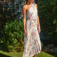 Make You Mine Asymmetrical Pleated Maxi Dress