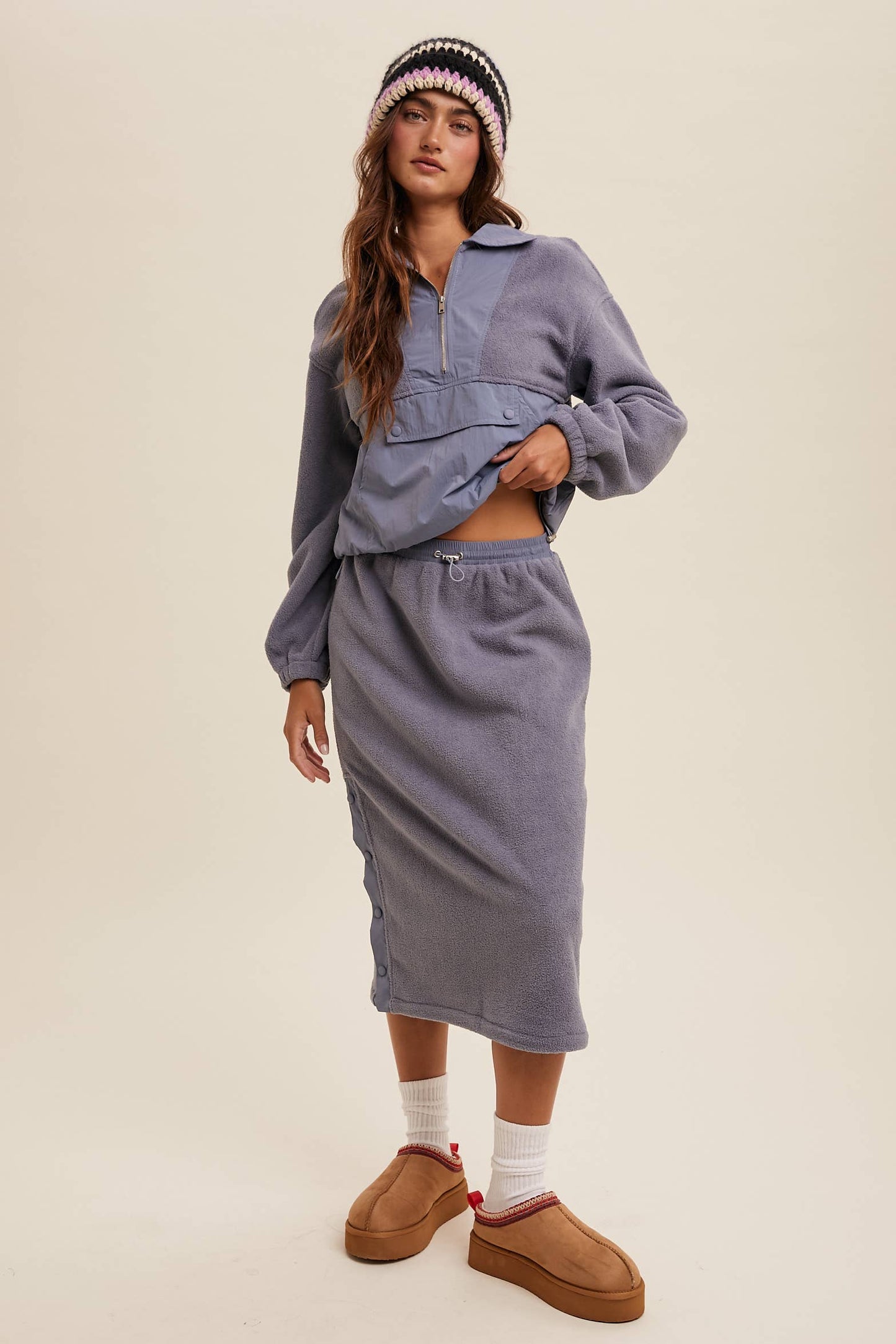 Janie Fleece Midi Skirt