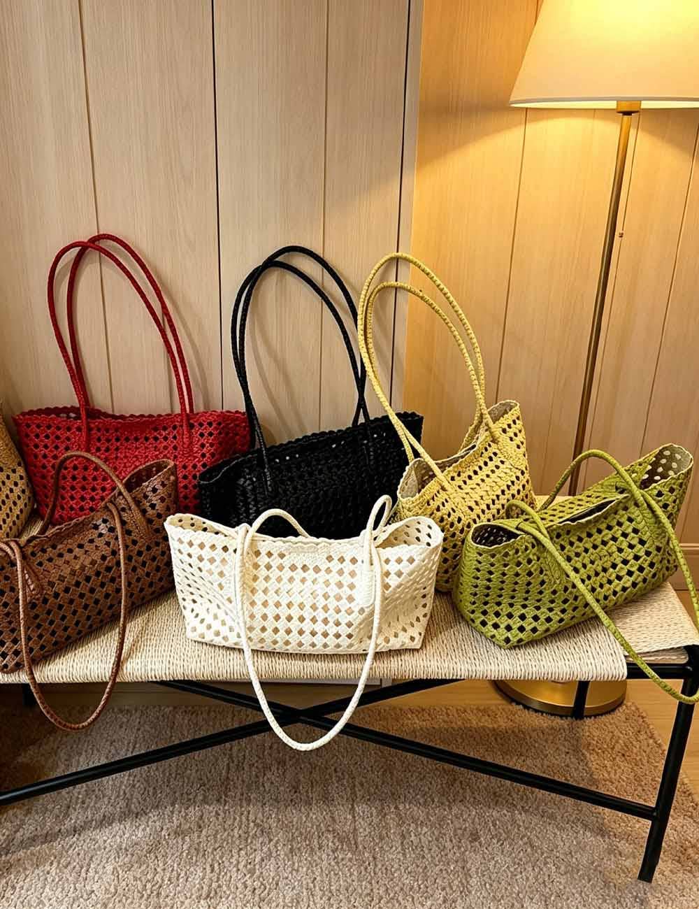 Minimalist Woven Shoulder Bag