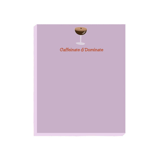 Espresso Martini Notepad - Caffeinate & Dominate