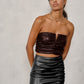 Maxine Faux Leather Tube Top