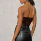 Maxine Faux Leather Tube Top