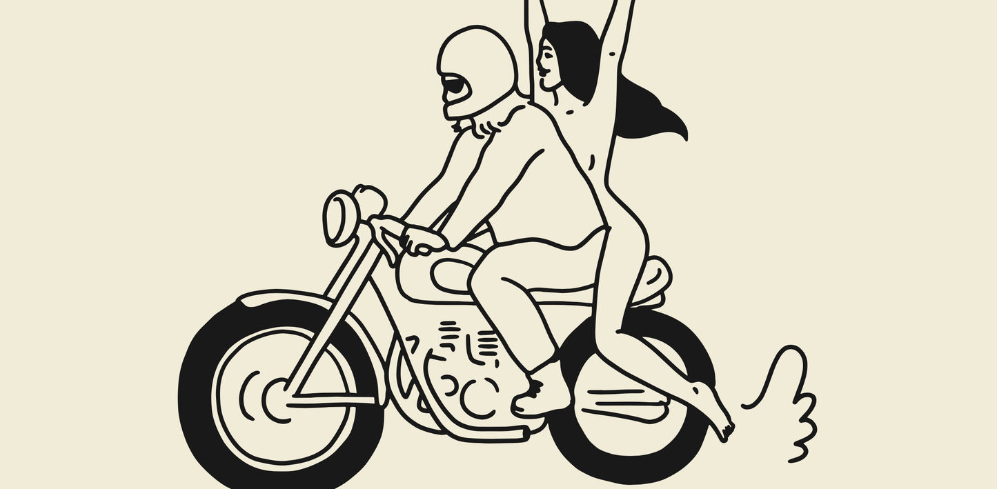 "Beer Run" Minimal Motorcycle Wall Art