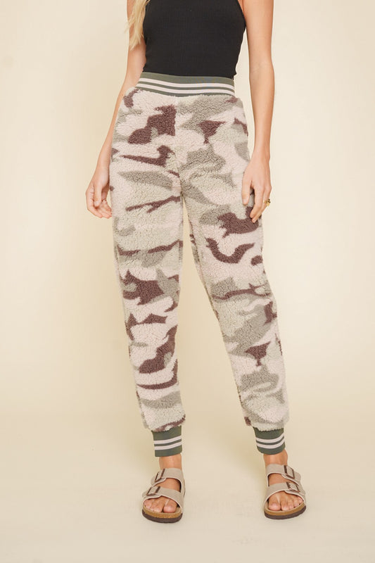 Camo Sherpa Joggers