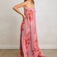 Dahlia Garden Pleated Column Maxi Dress