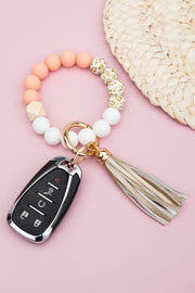 Silicone Gold Geo Key Ring Bracelet