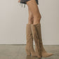 Out West - Knee-High Fringe Boots