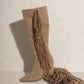 Out West - Knee-High Fringe Boots