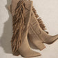 Out West - Knee-High Fringe Boots