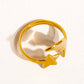 Tasa 18K Gold Non-Tarnish Star and Moon Ring