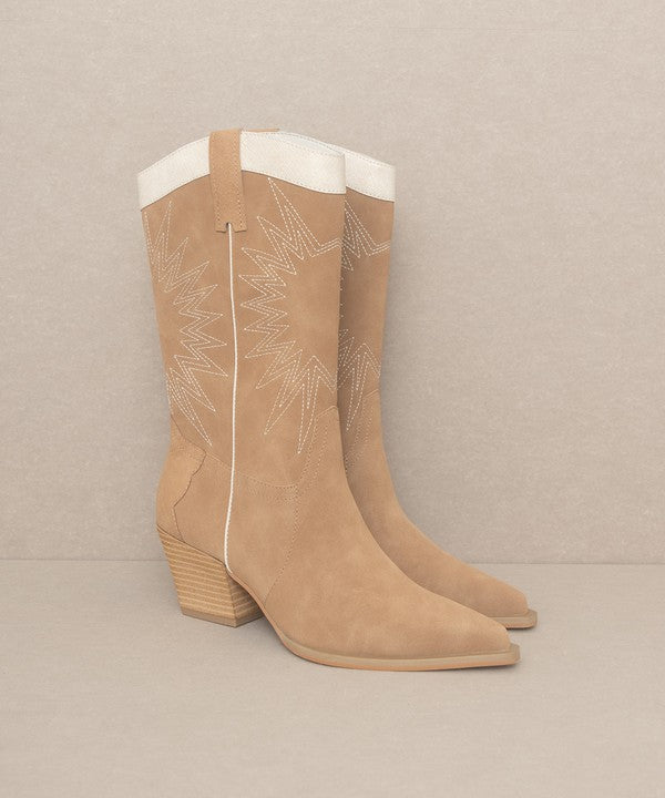 Halle - Paneled Cowboy Boots