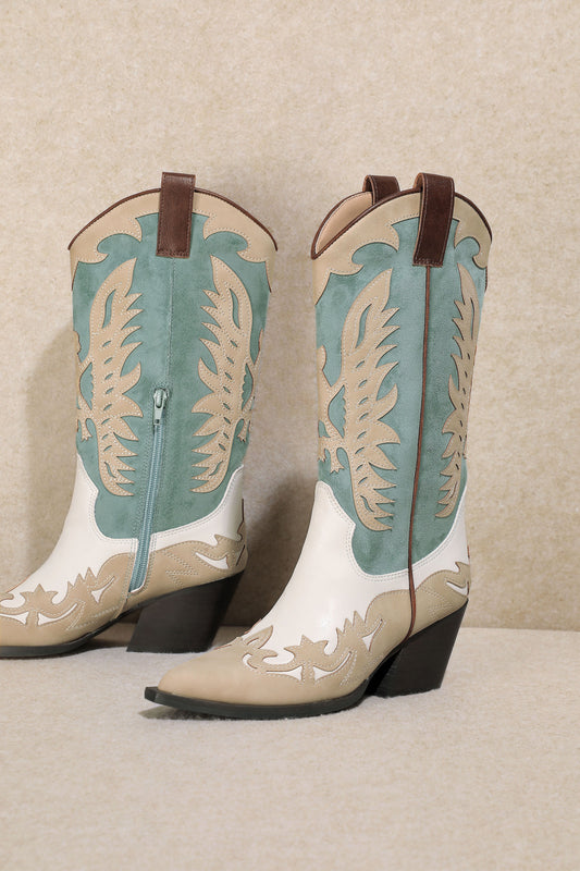 Idaly - Pastel Western Mid Boots