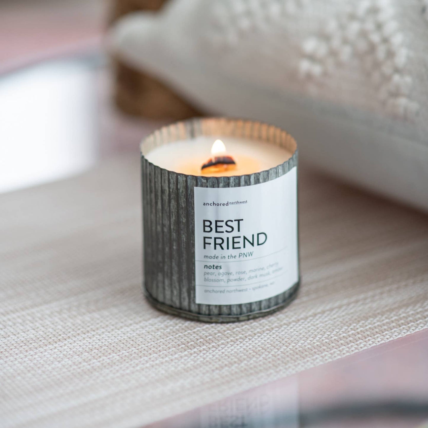 Staycation Rustic Wood Wick Candle