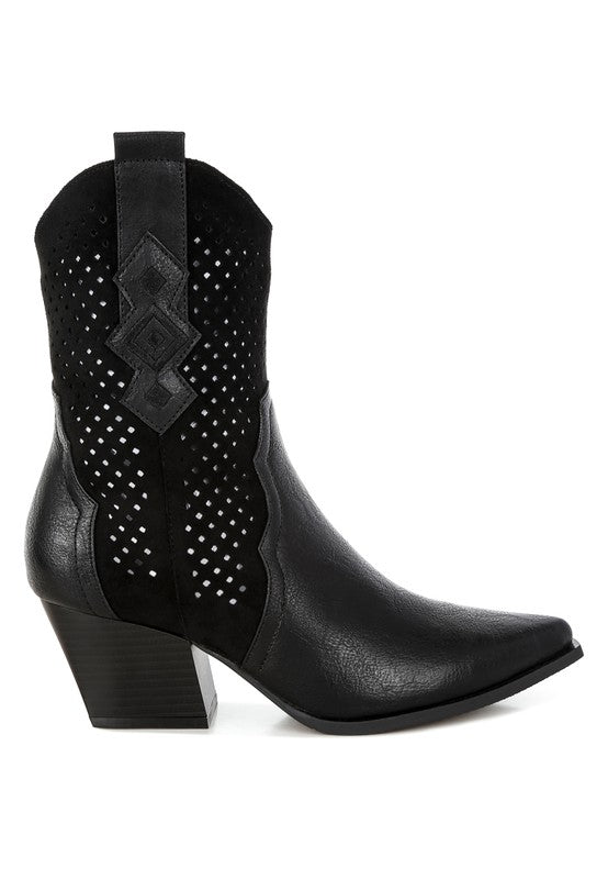 Prosia Rhinestone-Studded Cowboy Boots