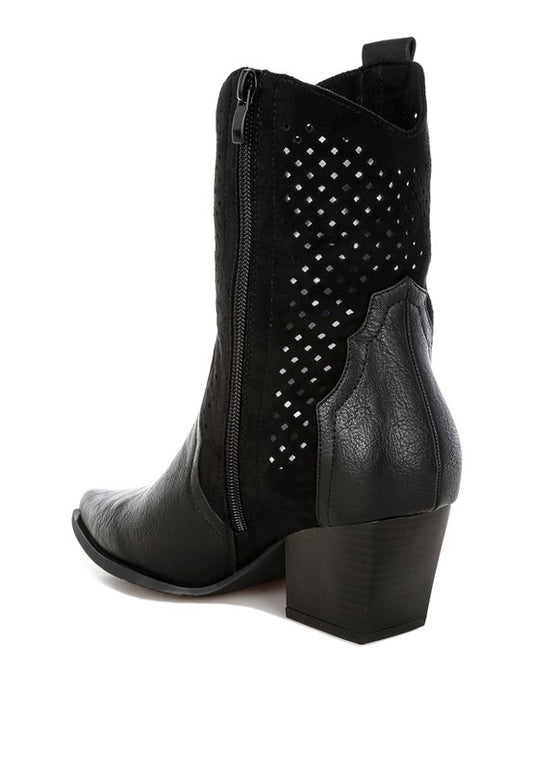 Prosia Rhinestone-Studded Cowboy Boots