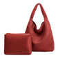 Johanna Large Recycled Vegan Shoulder Bag - Red