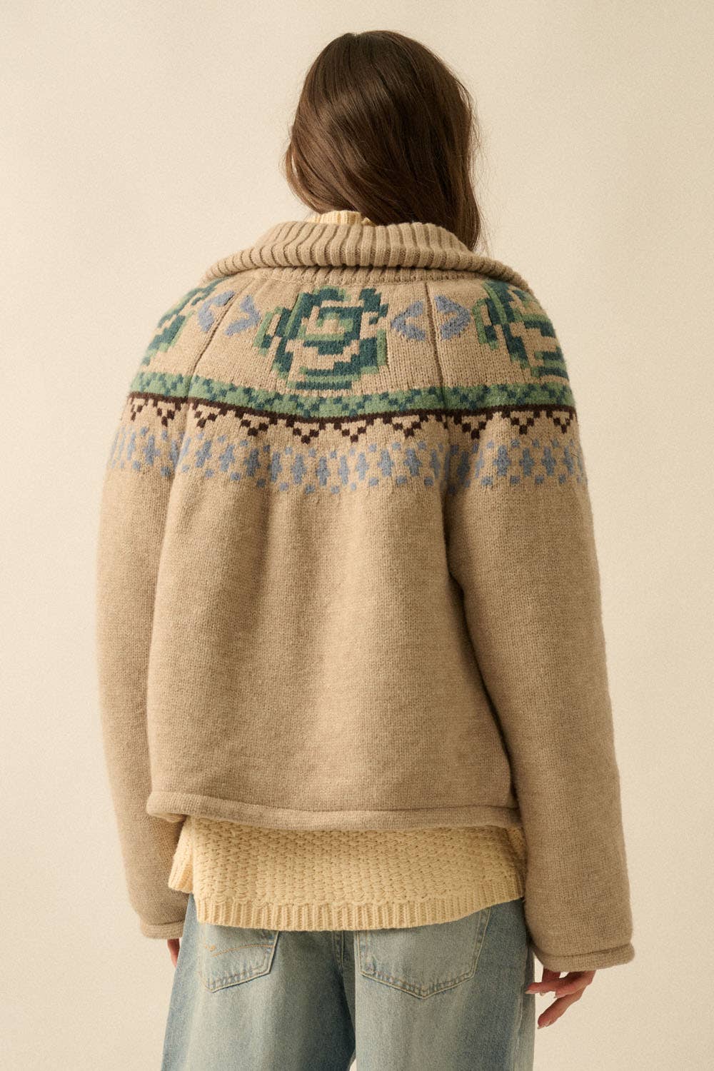 Olivia Fair Isle Sweater Jacket