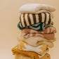 Stripe Plush Throw - Mocha & Cream