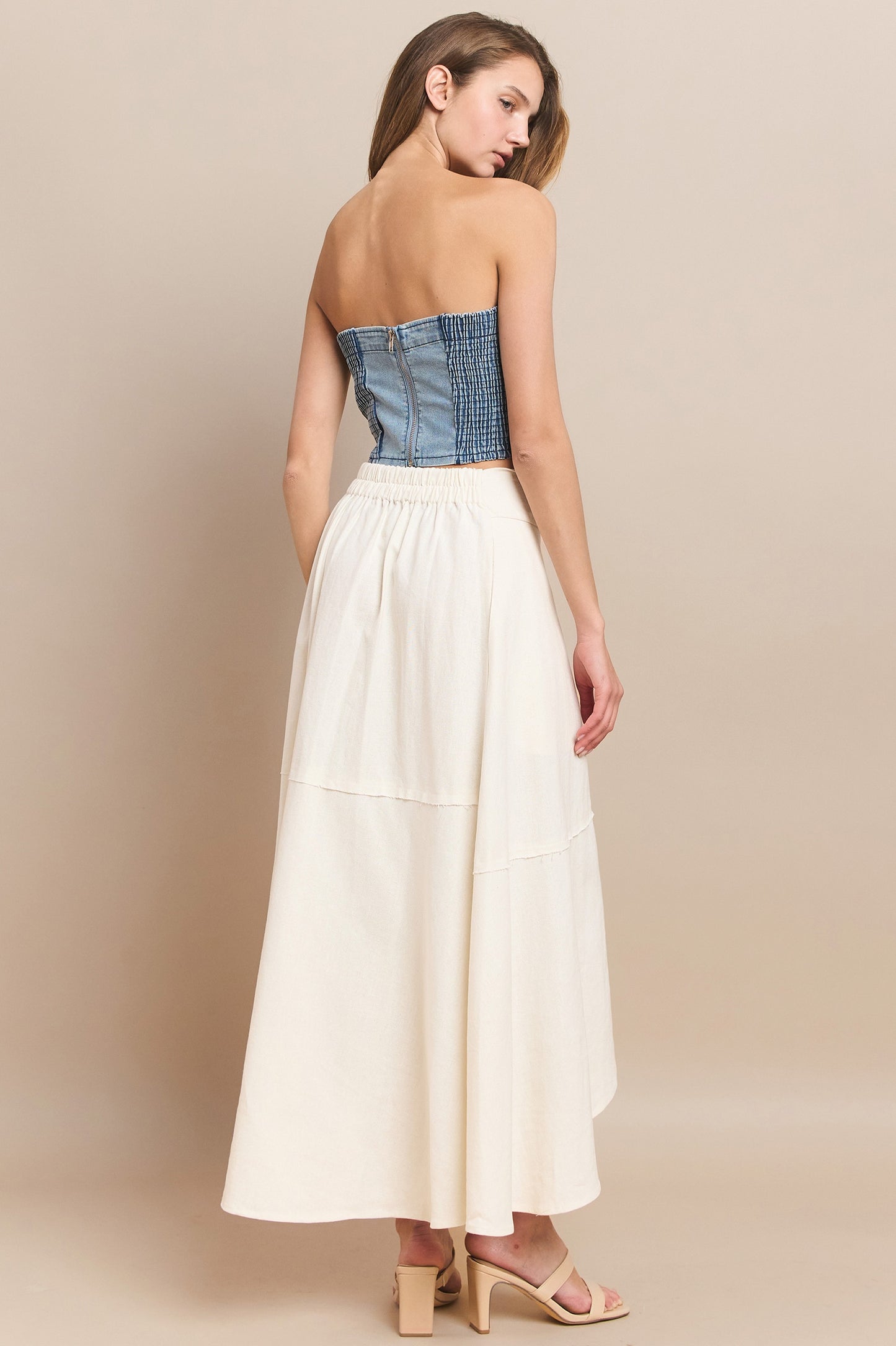 Nellie Faux Wrap Maxi Skirt