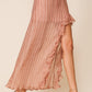 Oceanic Wavy Pleated Skirt